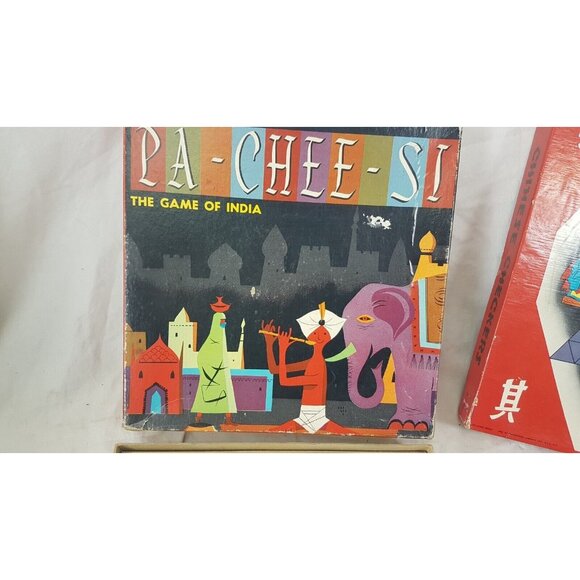 Transogram Games Chinese Checkers Pa-Chee-Si 1955 1956 Vintage Board Game BOXED - Picture 7 of 12